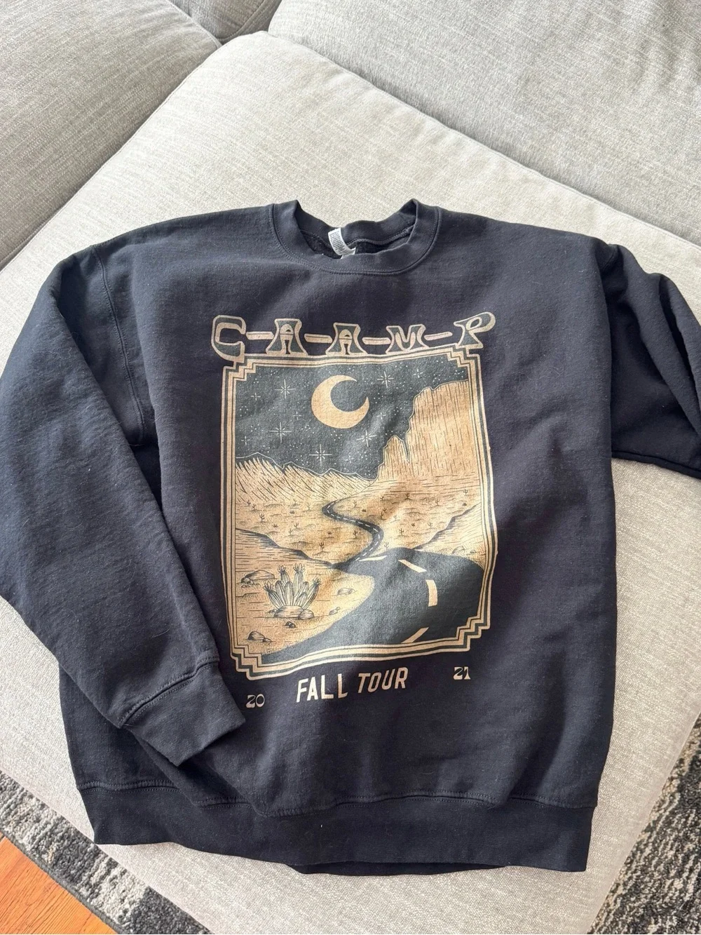 Black Caamp Fall Tour Graphic Crewneck Sweater
